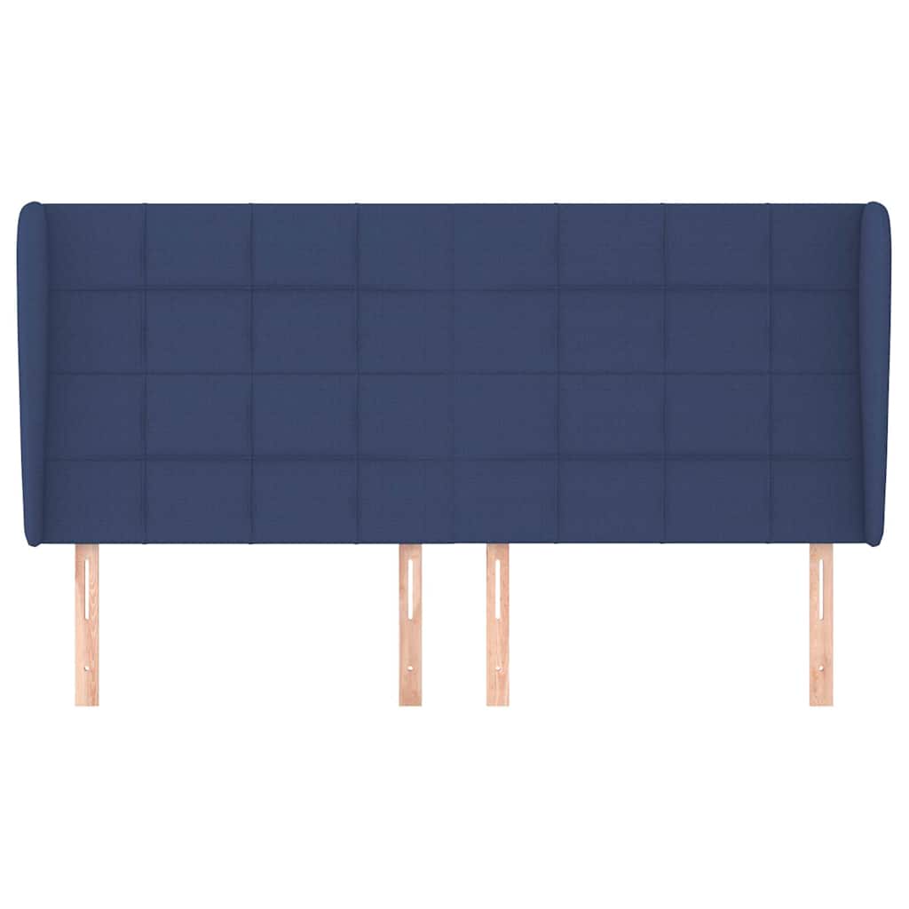 Kopfteil mit Ohren Blau 163x23x118/128 cm Stoff