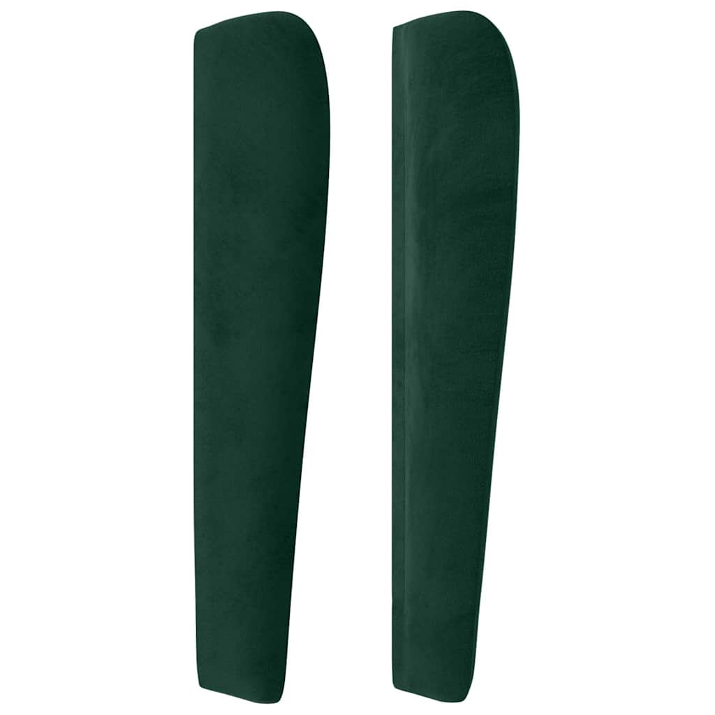 Kopfteil mit Ohren Dunkelgrün 83x23x118/128 cm Samt
