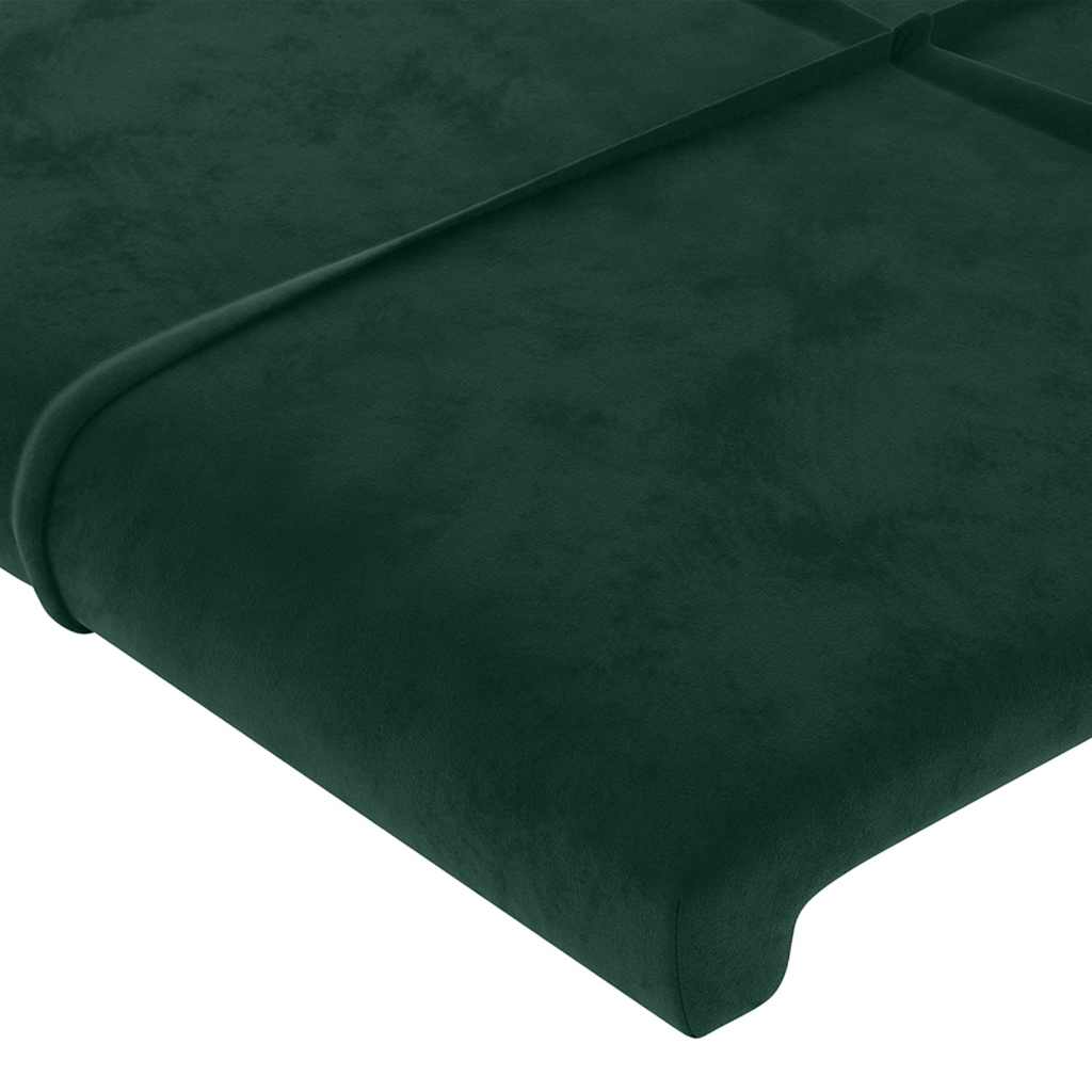 Kopfteil mit Ohren Dunkelgrün 183x23x118/128 cm Samt