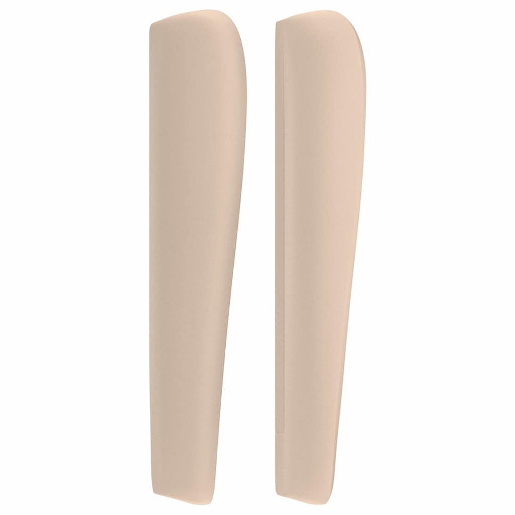 Kopfteil mit Ohren Cappuccino-Braun 183x23x118/128cm Kunstleder