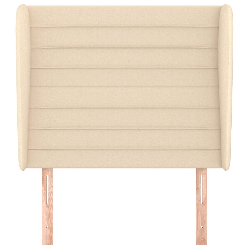 Kopfteil mit Ohren Creme 103x23x118/128 cm Stoff