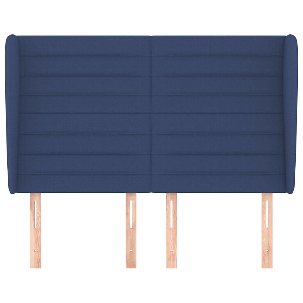 Kopfteil mit Ohren Blau 147x23x118/128 cm Stoff