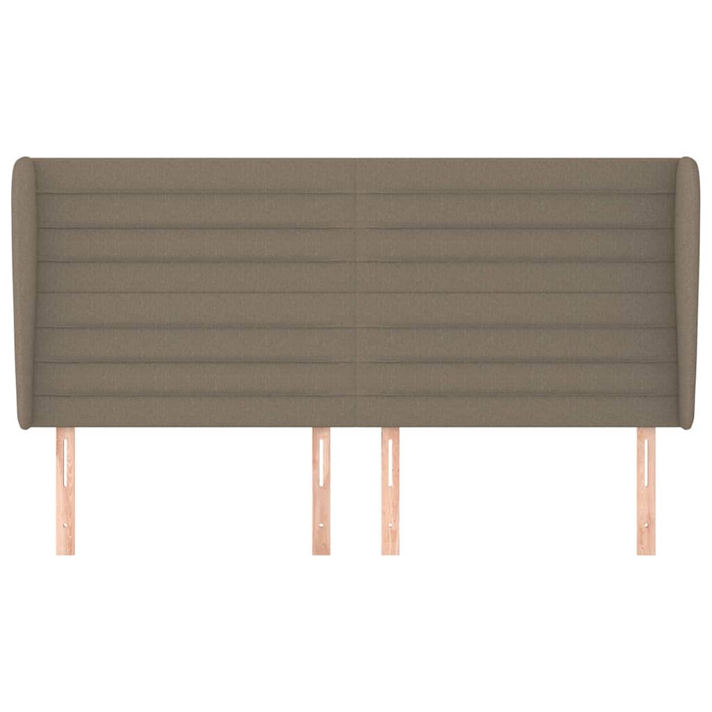 Kopfteil mit Ohren Taupe 163x23x118/128 cm Stoff