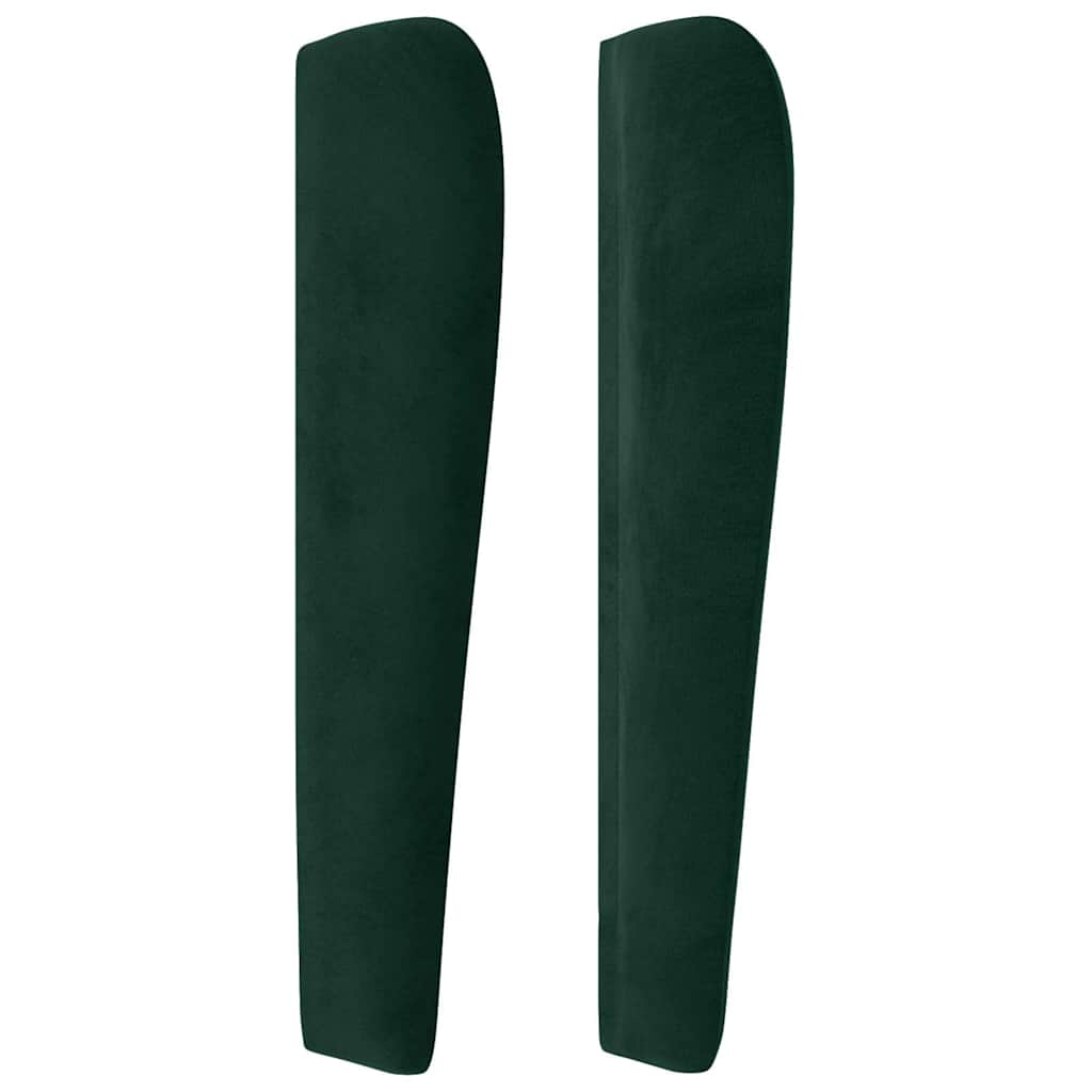 Kopfteil mit Ohren Dunkelgrün 103x23x118/128 cm Samt