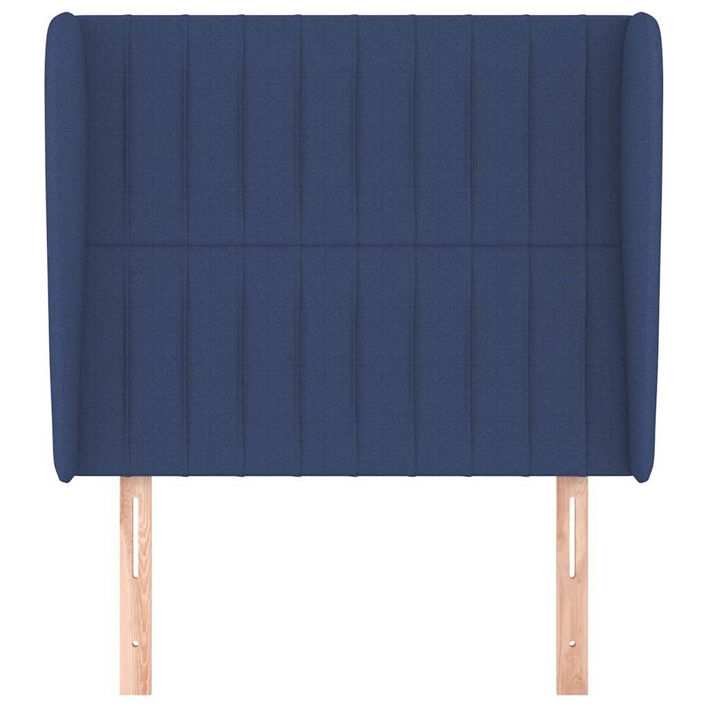 Kopfteil mit Ohren Blau 83x23x118/128 cm Stoff