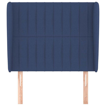 Kopfteil mit Ohren Blau 83x23x118/128 cm Stoff