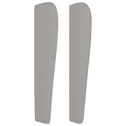 Kopfteil mit Ohren Hellgrau 147x23x118/128 cm Stoff