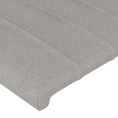 Kopfteil mit Ohren Hellgrau 147x23x118/128 cm Stoff