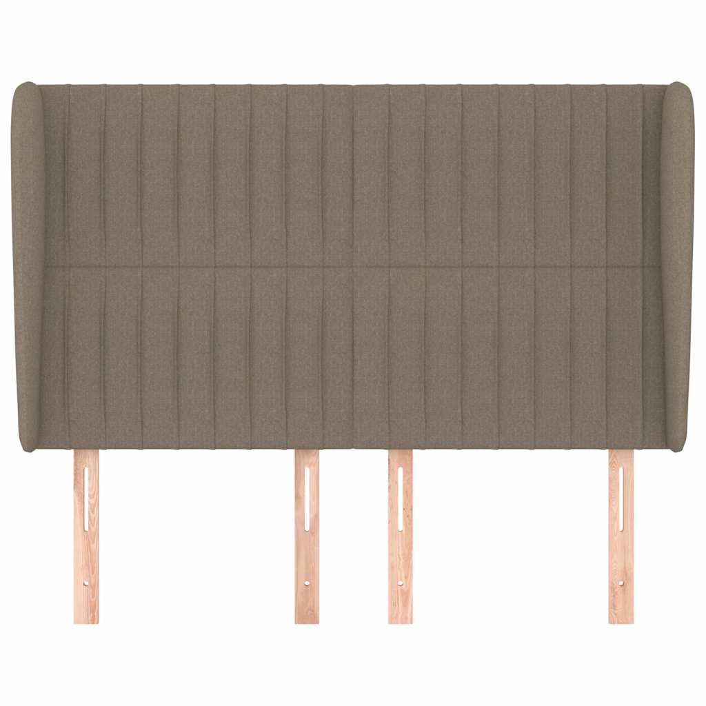 Kopfteil mit Ohren Taupe 147x23x118/128 cm Stoff