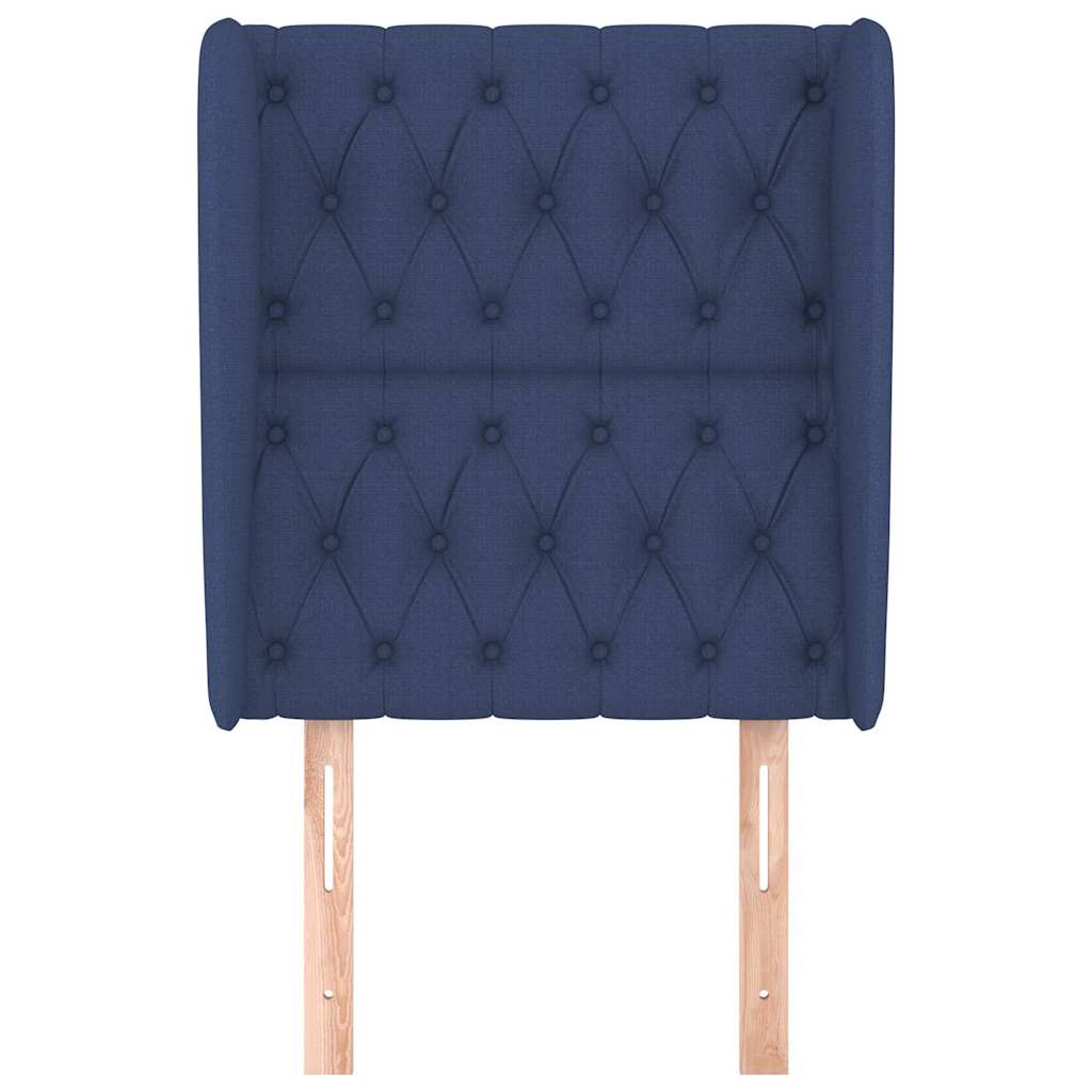 Kopfteil mit Ohren Blau 83x23x118/128 cm Stoff