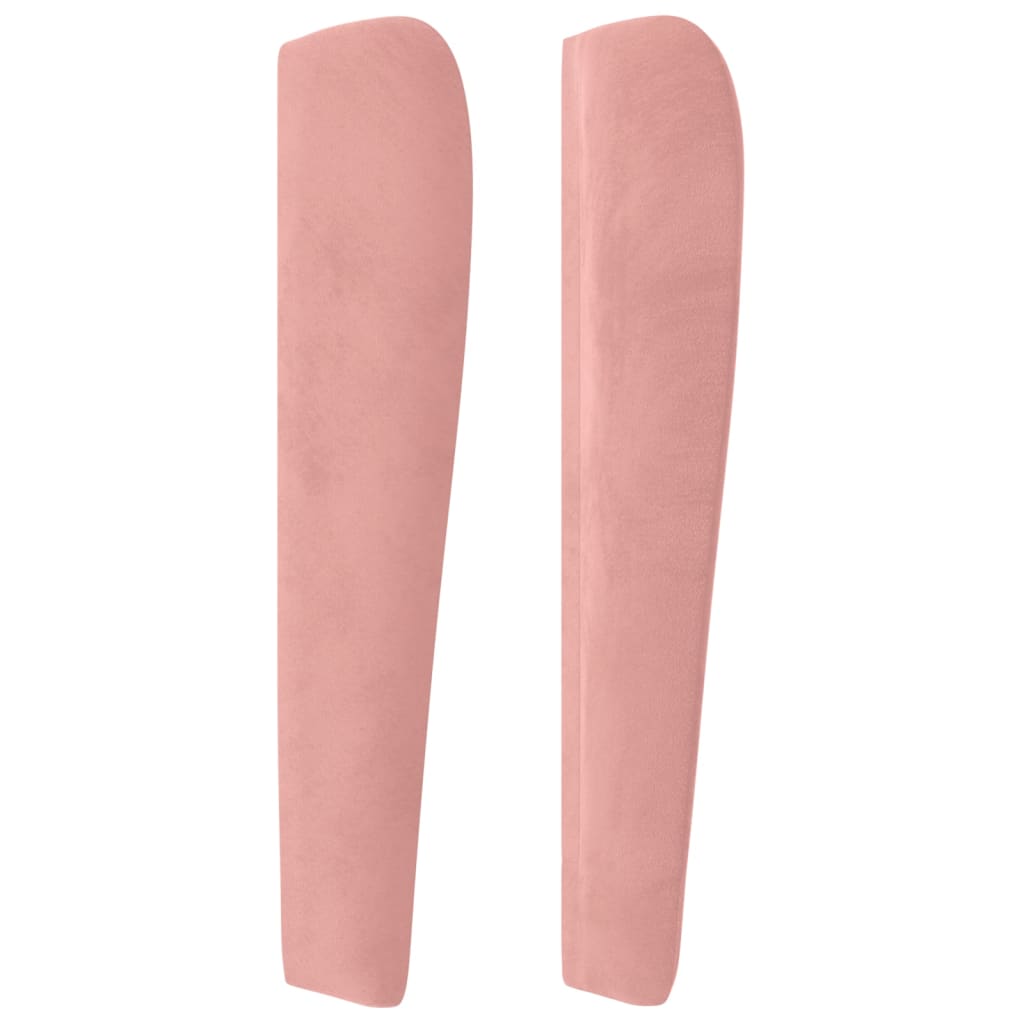 Kopfteil mit Ohren Rosa 83x23x118/128 cm Samt