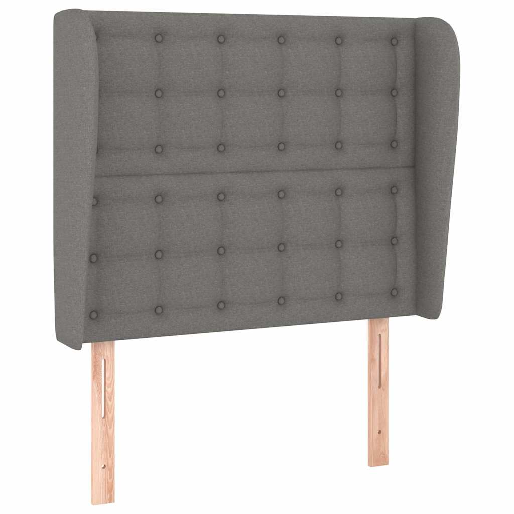 Kopfteil mit Ohren Dunkelgrau 83x23x118/128 cm Stoff