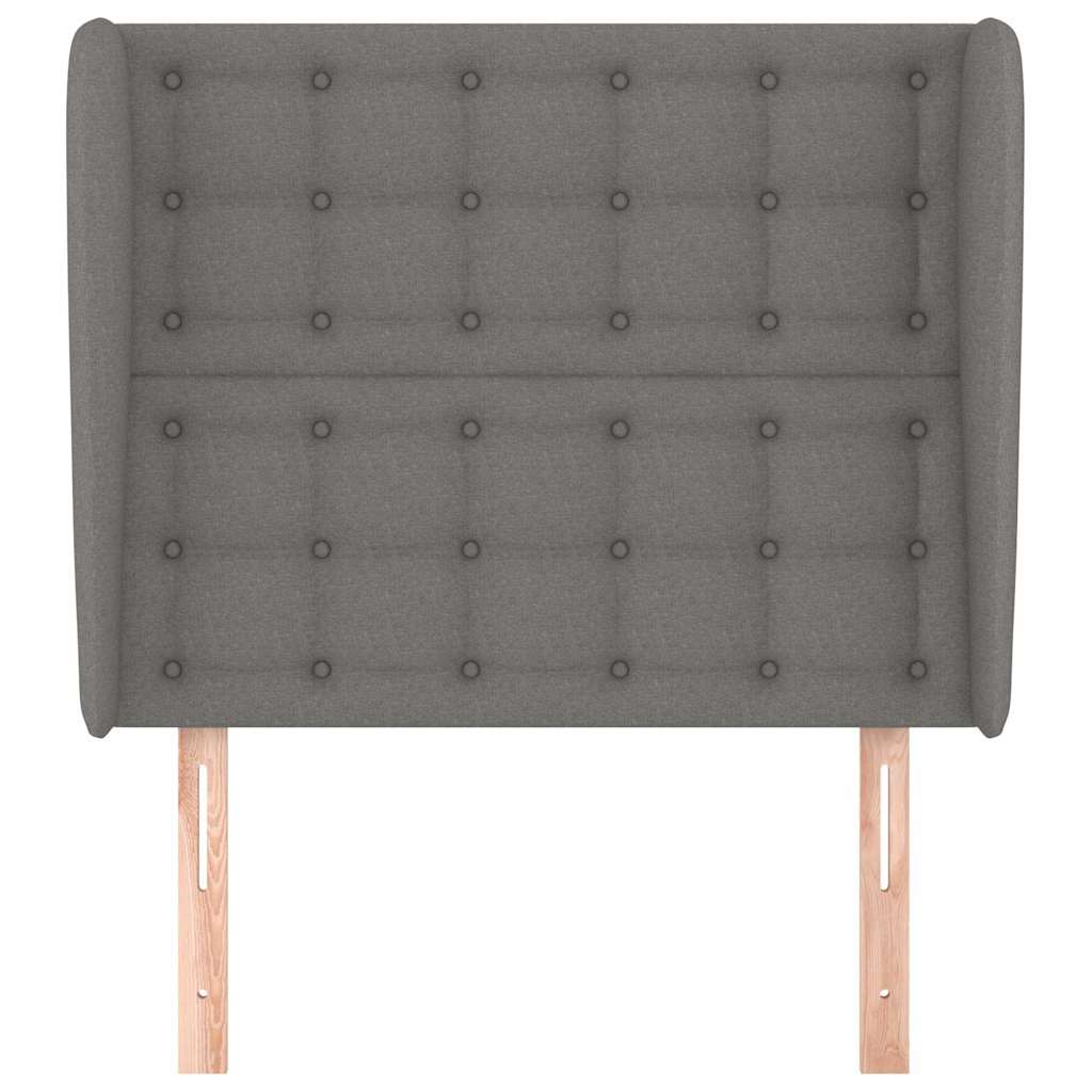 Kopfteil mit Ohren Dunkelgrau 83x23x118/128 cm Stoff