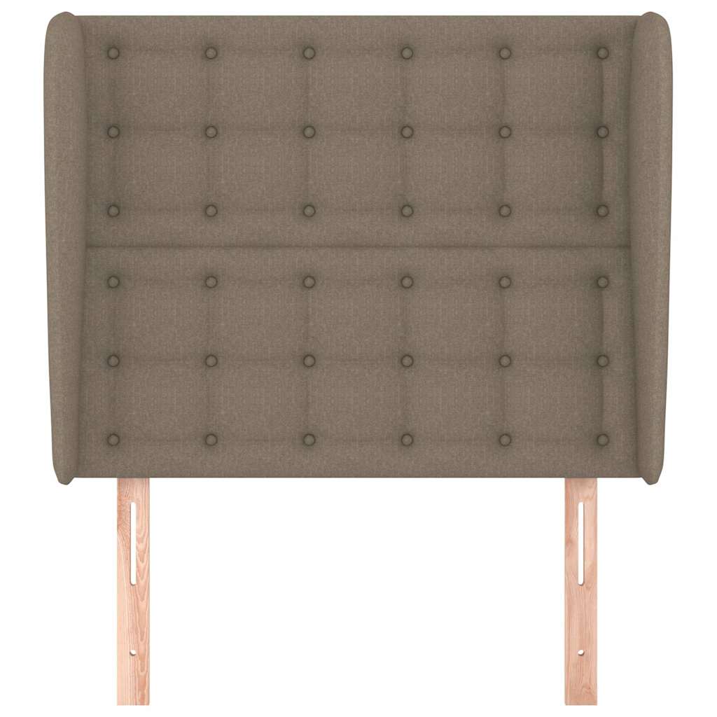 Kopfteil mit Ohren Taupe 83x23x118/128 cm Stoff
