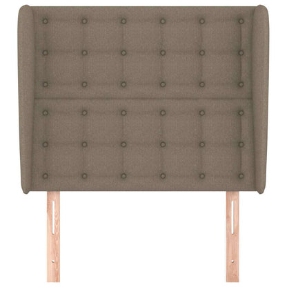 Kopfteil mit Ohren Taupe 93x23x118/128 cm Stoff