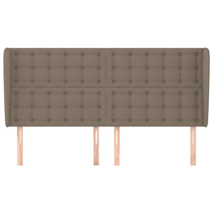 Kopfteil mit Ohren Taupe 163x23x118/128 cm Stoff