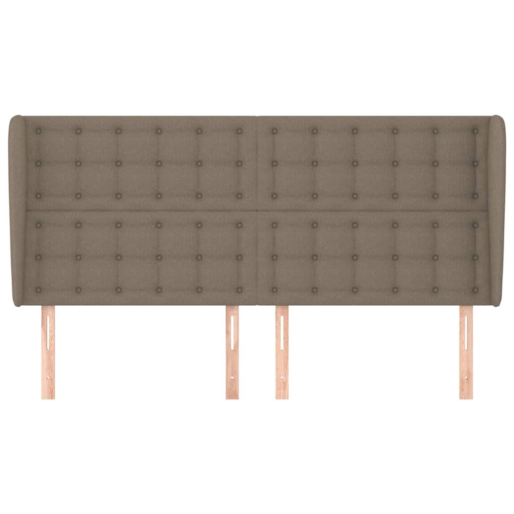 Kopfteil mit Ohren Taupe 183x23x118/128 cm Stoff