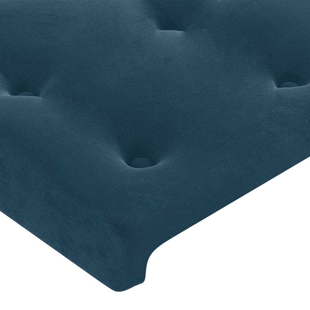 Kopfteil mit Ohren Dunkelblau 103x23x118/128 cm Samt