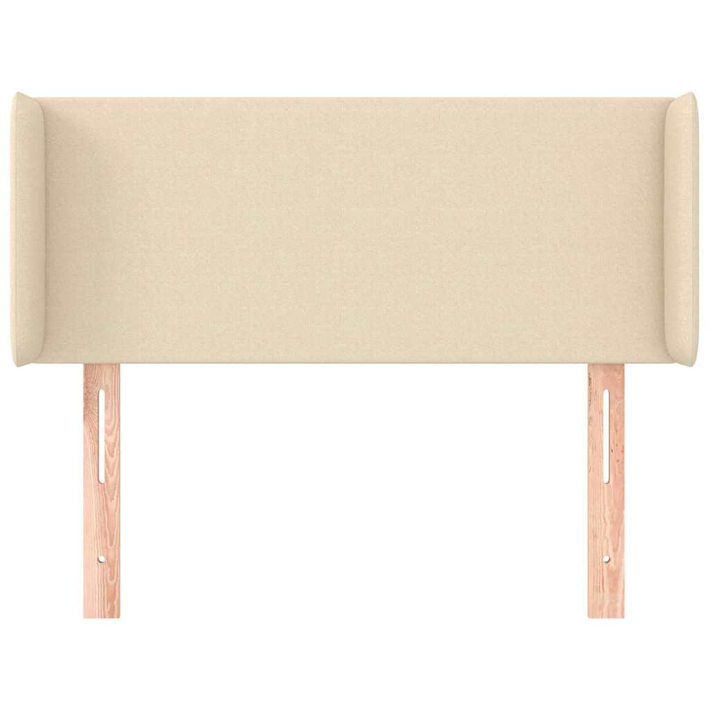 Kopfteil mit Ohren Creme 83x16x78/88 cm Stoff