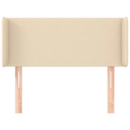 Kopfteil mit Ohren Creme 83x16x78/88 cm Stoff