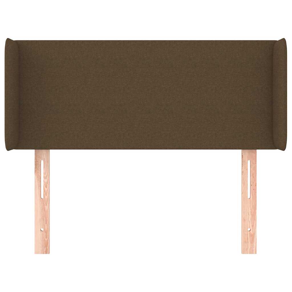 Kopfteil mit Ohren Dunkelbraun 93x16x78/88 cm Stoff