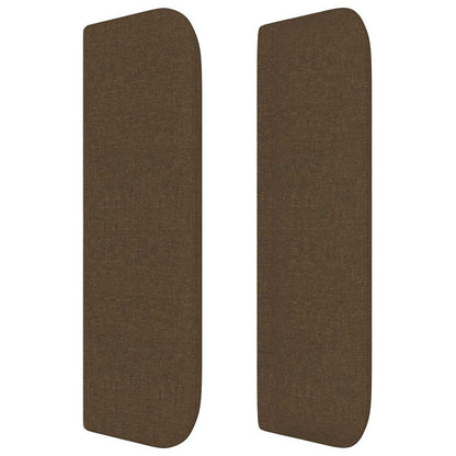 Kopfteil mit Ohren Dunkelbraun 93x16x78/88 cm Stoff