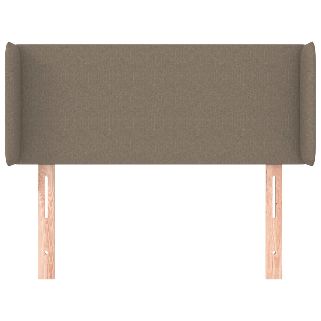 Kopfteil mit Ohren Taupe 93x16x78/88 cm Stoff