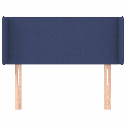 Kopfteil mit Ohren Blau 93x16x78/88 cm Stoff