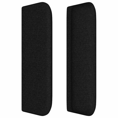 Kopfteil mit Ohren Schwarz 103x16x78/88 cm Stoff