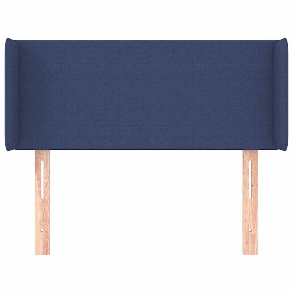Kopfteil mit Ohren Blau 103x16x78/88 cm Stoff