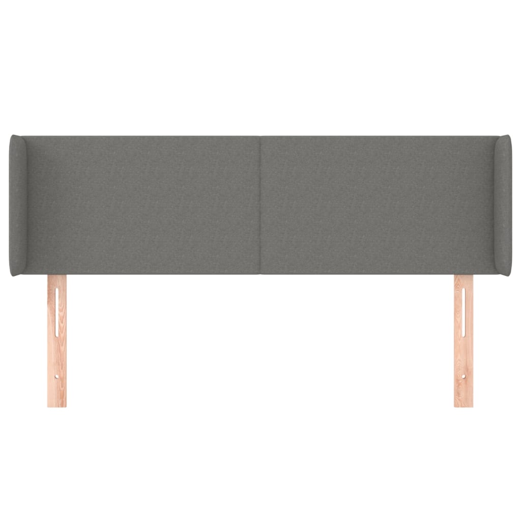 Kopfteil mit Ohren Dunkelgrau 147x16x78/88 cm Stoff