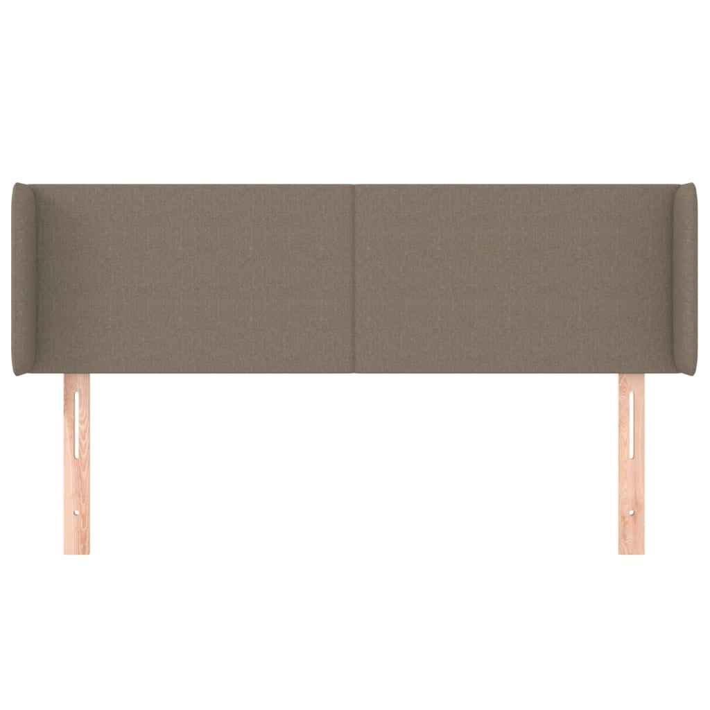 Kopfteil mit Ohren Taupe 147x16x78/88 cm Stoff
