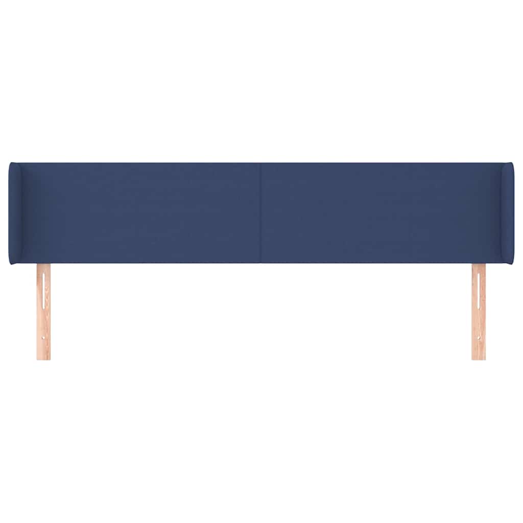 Kopfteil mit Ohren Blau 163x16x78/88 cm Stoff