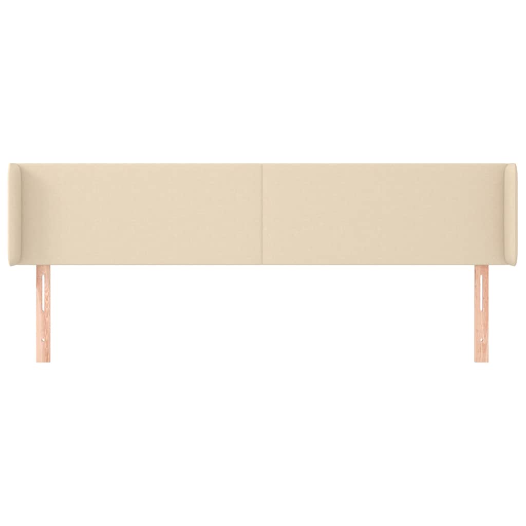 Kopfteil mit Ohren Creme 203x16x78/88 cm Stoff