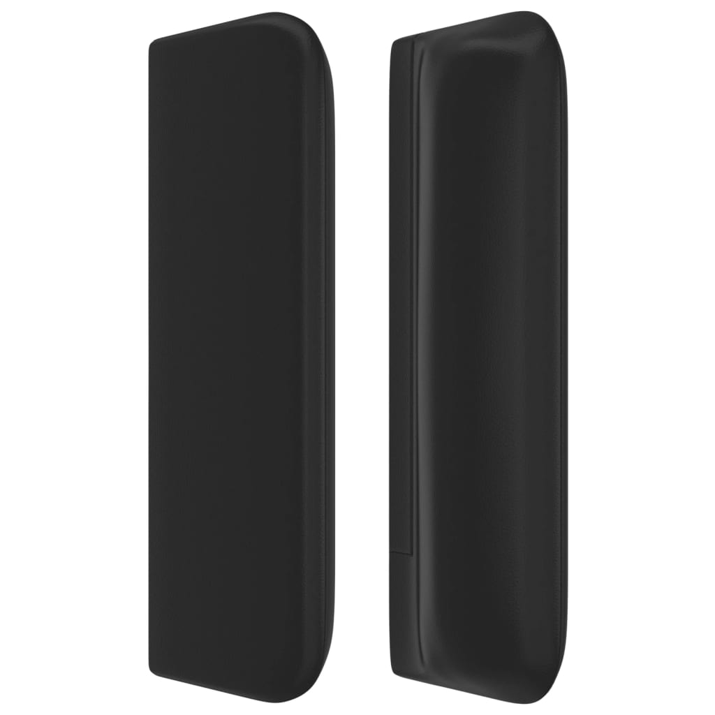 Kopfteil mit Ohren Schwarz 83x16x78/88 cm Kunstleder