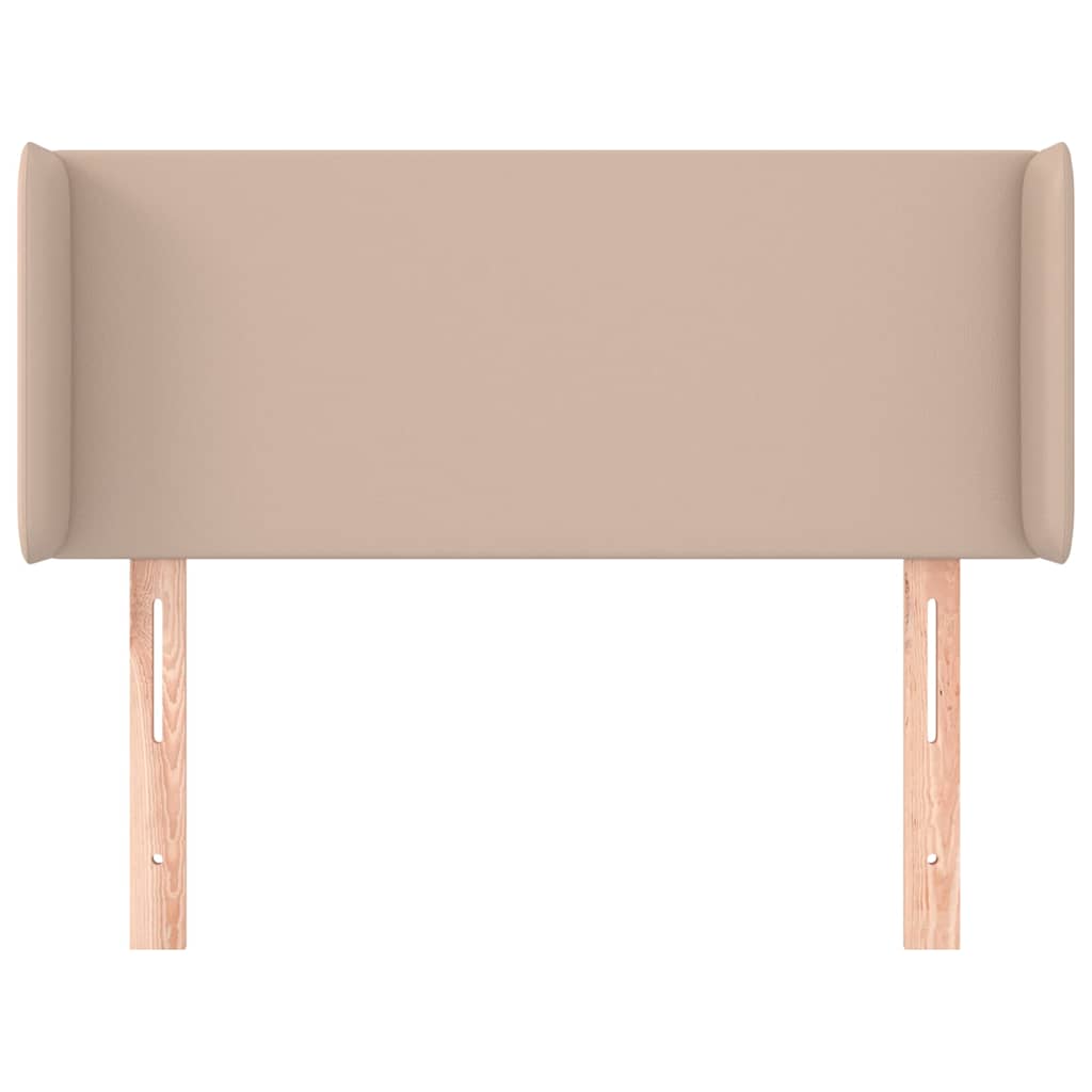 Kopfteil mit Ohren Cappuccino-Braun 93x16x78/88 cm Kunstleder
