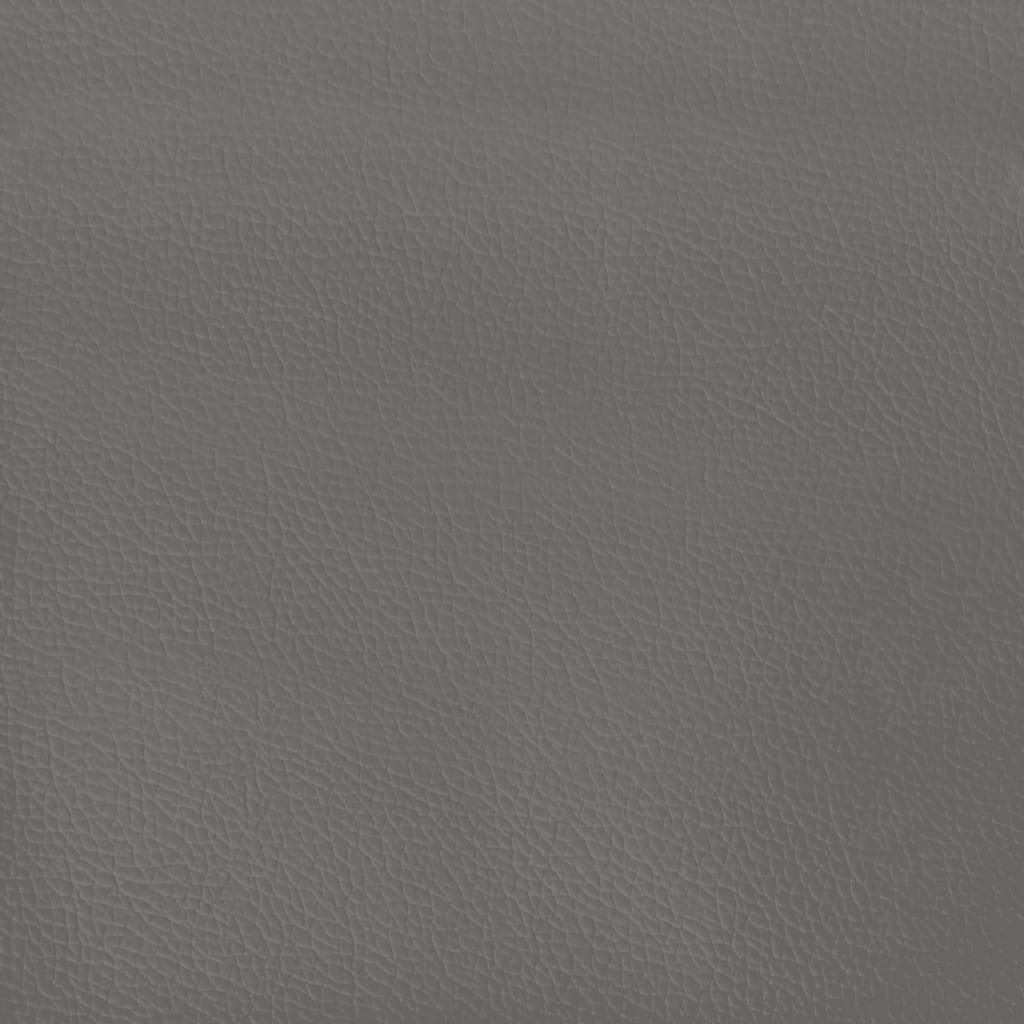 Kopfteil mit Ohren Grau 203x16x78/88 cm Kunstleder