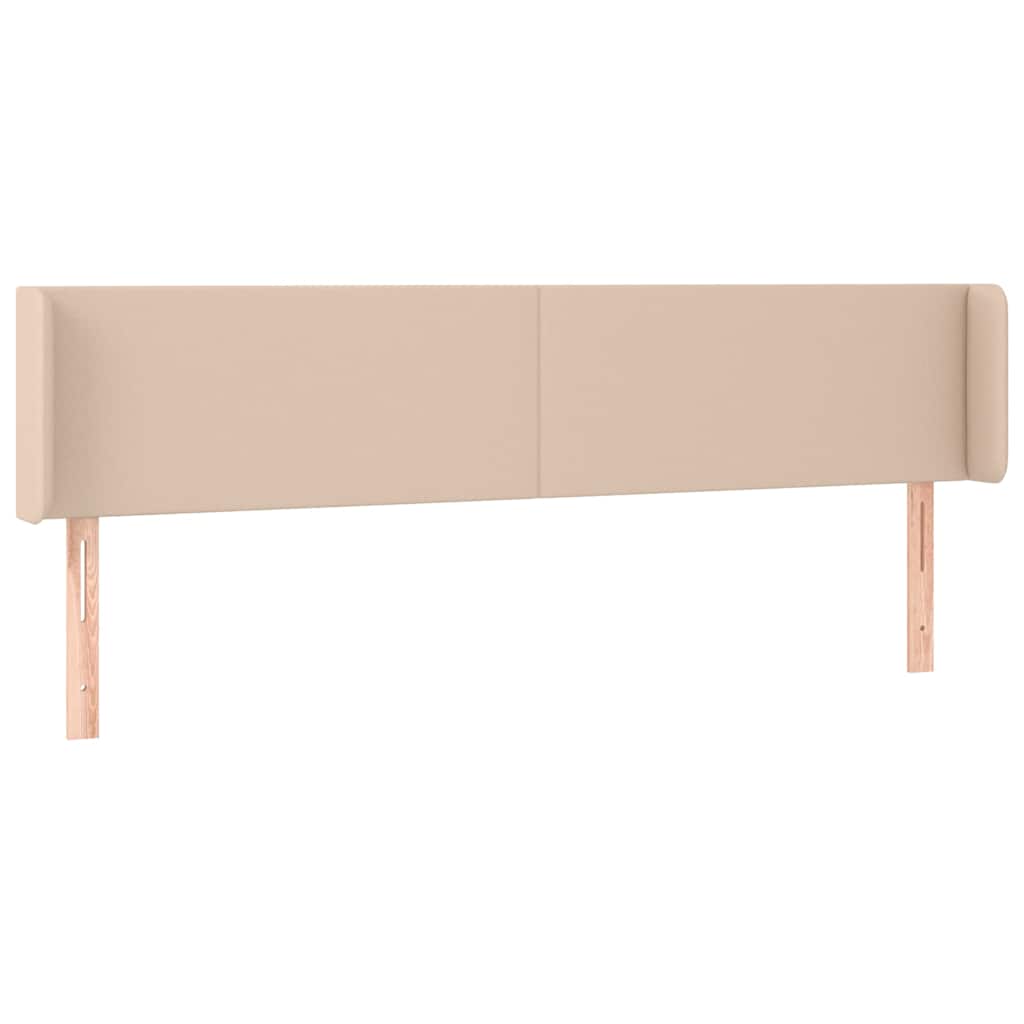 Kopfteil mit Ohren Cappuccino-Braun 203x16x78/88 cm Kunstleder
