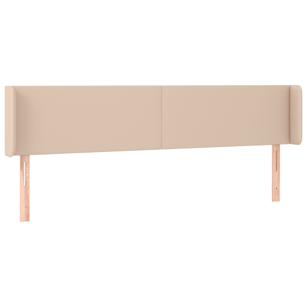 Kopfteil mit Ohren Cappuccino-Braun 203x16x78/88 cm Kunstleder