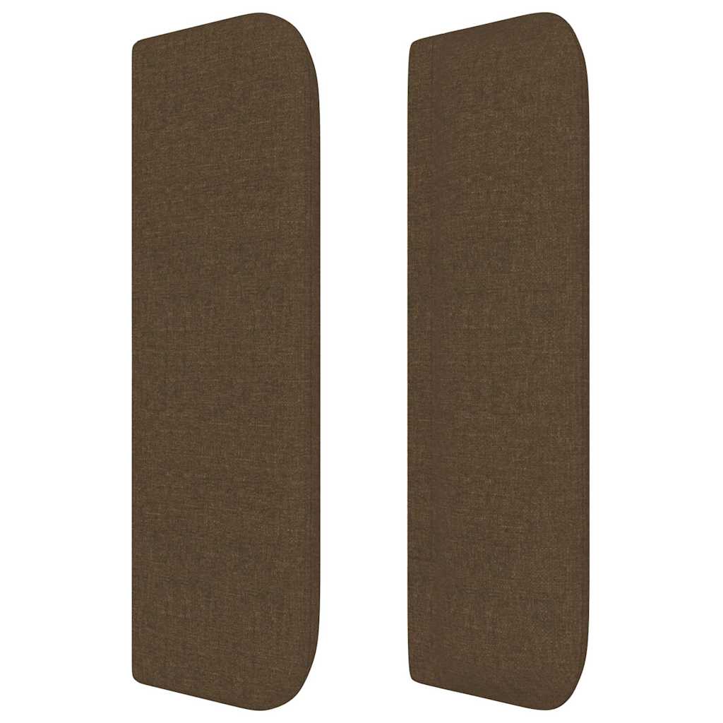 Kopfteil mit Ohren Dunkelbraun 93x16x78/88 cm Stoff