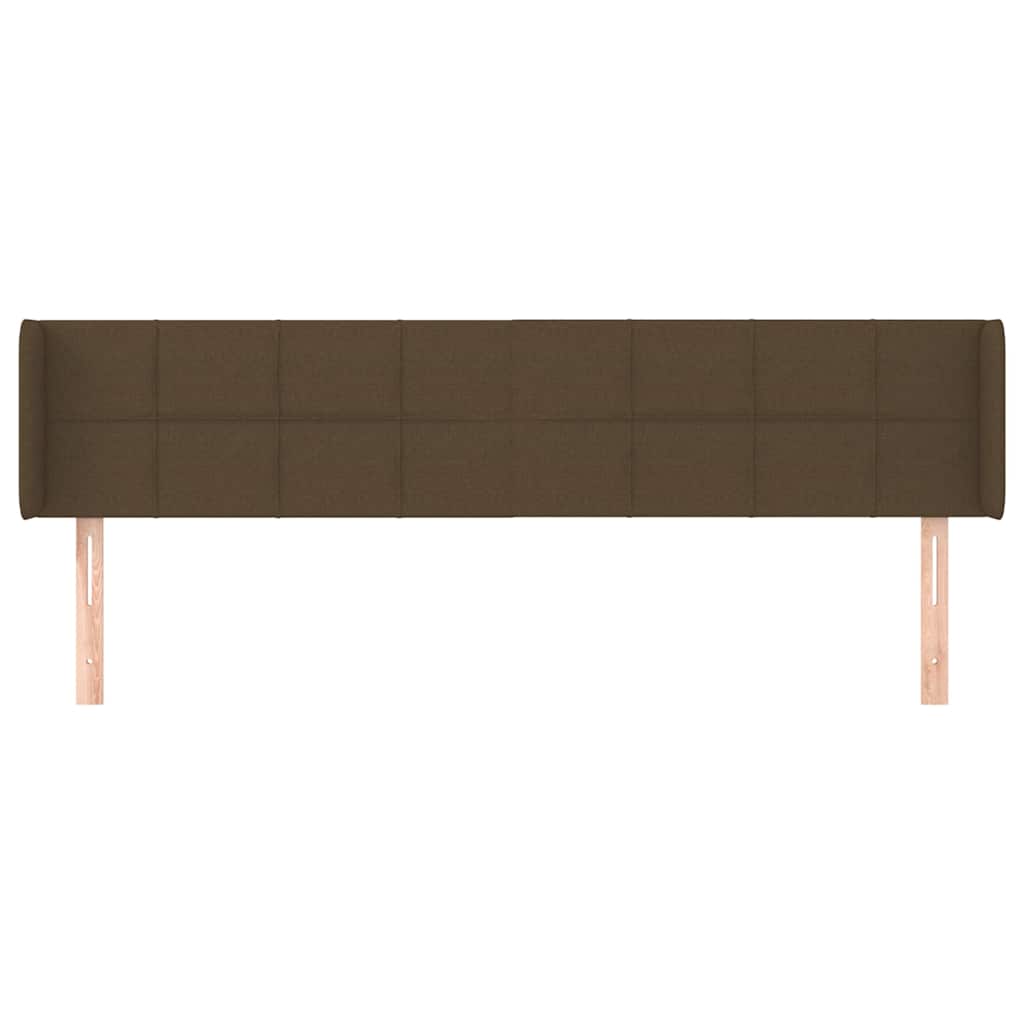 Kopfteil mit Ohren Dunkelbraun 163x16x78/88 cm Stoff