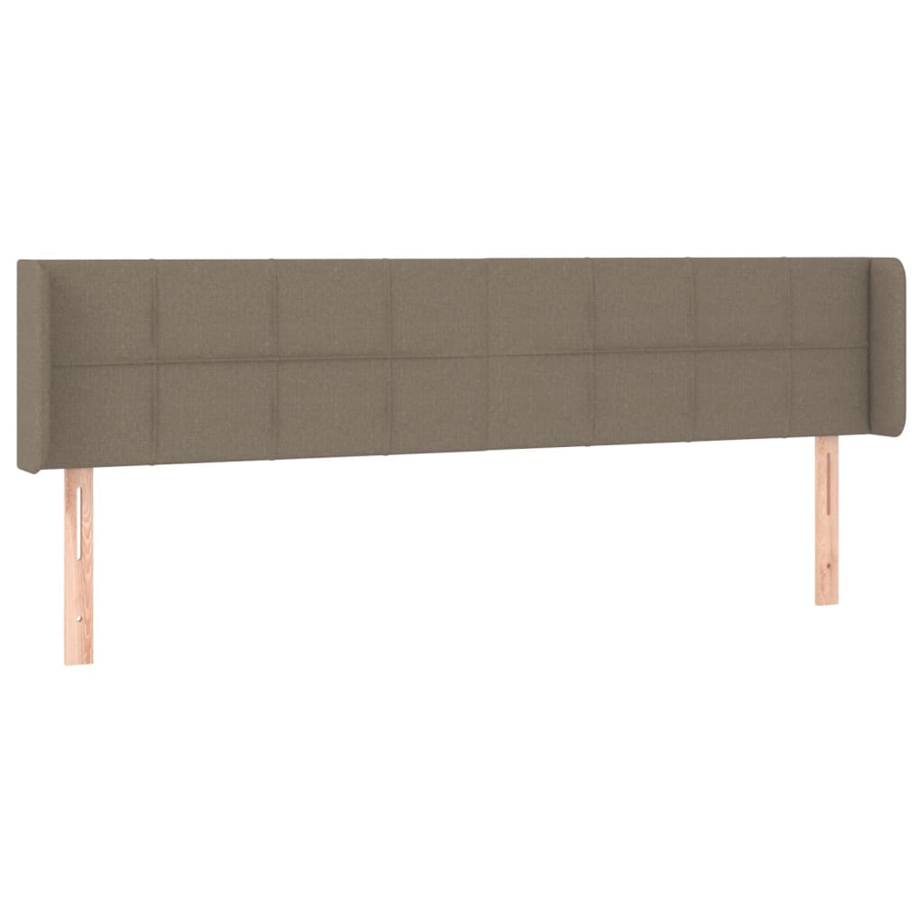 Kopfteil mit Ohren Taupe 163x16x78/88 cm Stoff