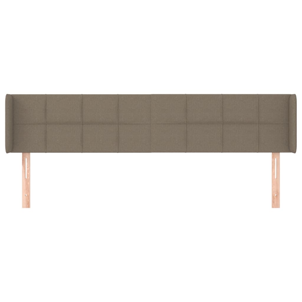 Kopfteil mit Ohren Taupe 163x16x78/88 cm Stoff