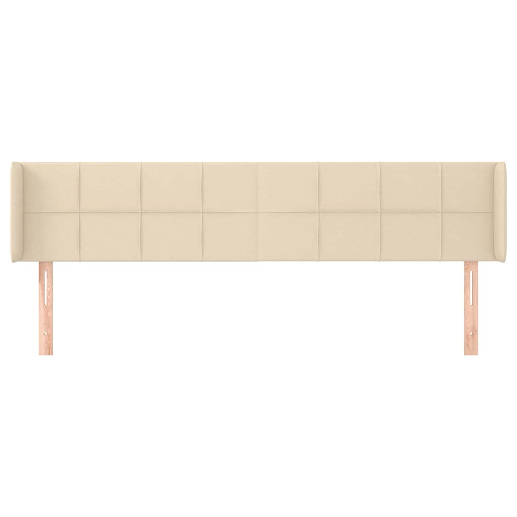 Kopfteil mit Ohren Creme 163x16x78/88 cm Stoff