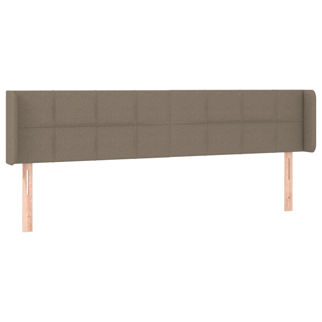 Kopfteil mit Ohren Taupe 183x16x78/88 cm Stoff