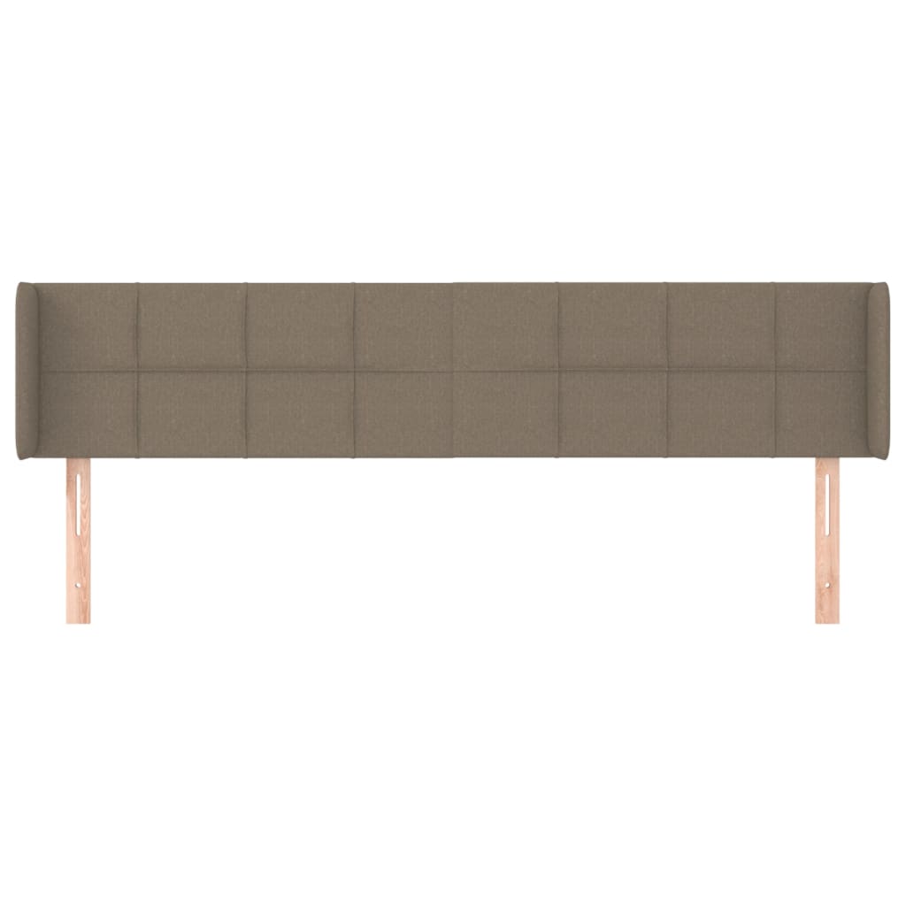 Kopfteil mit Ohren Taupe 183x16x78/88 cm Stoff