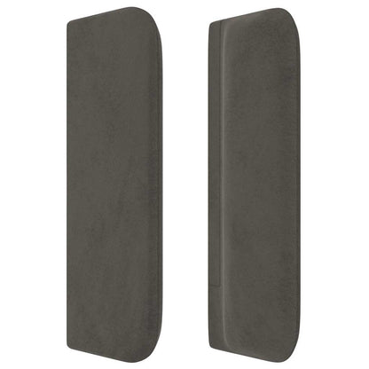 Kopfteil mit Ohren Dunkelgrau 83x16x78/88 cm Samt