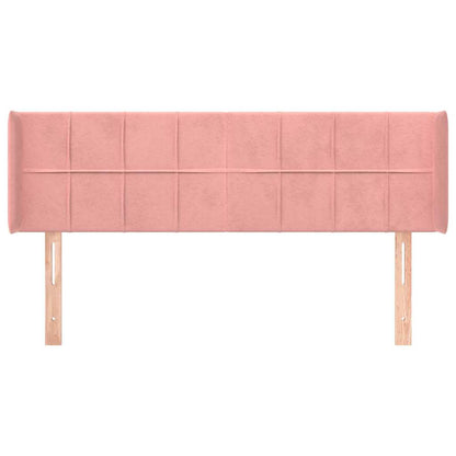 Kopfteil mit Ohren Rosa 147x16x78/88 cm Samt