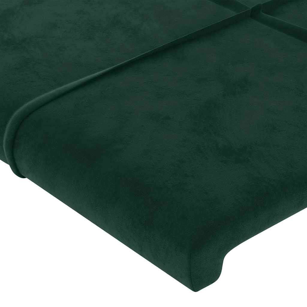Kopfteil mit Ohren Dunkelgrün 163x16x78/88 cm Samt