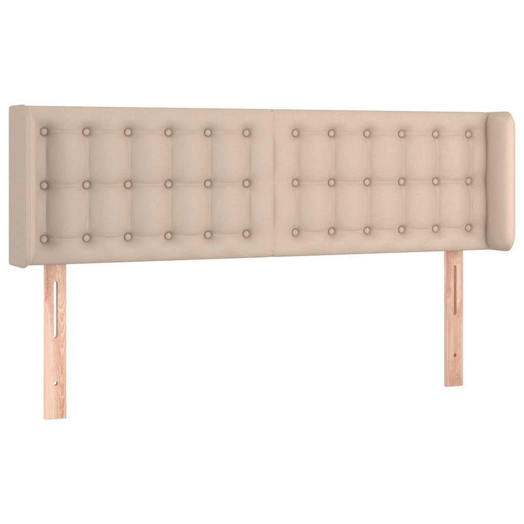 Kopfteil mit Ohren Cappuccino-Braun 147x16x78/88 cm Kunstleder